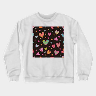 Minimal Colorful Love Pattern Crewneck Sweatshirt